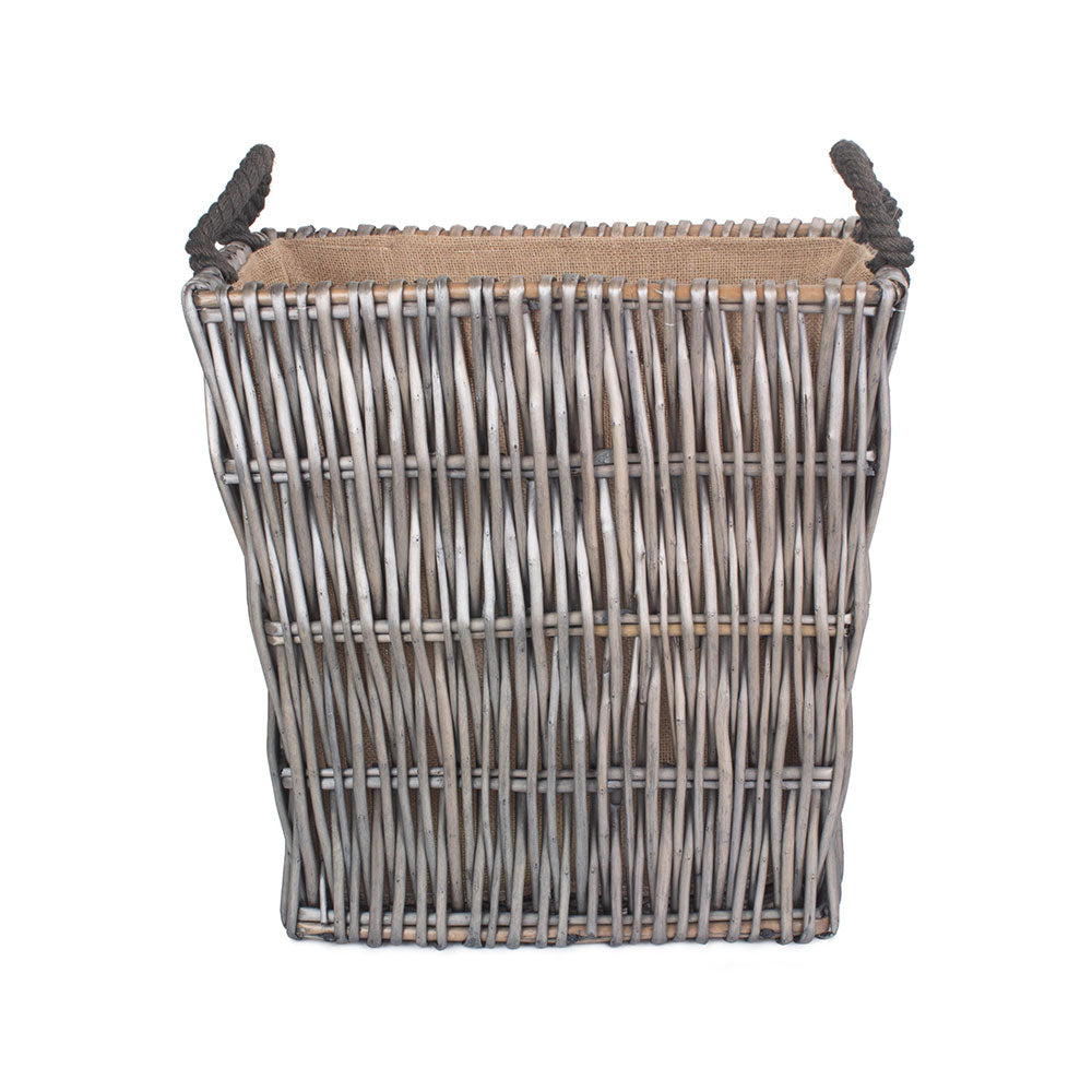 Small Rectangular Hurdle Willow Log Basket