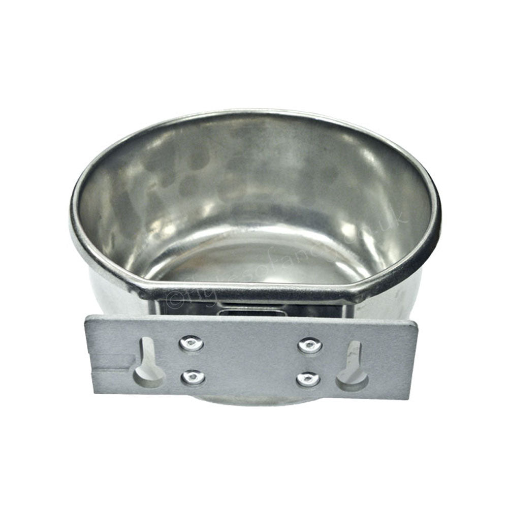 Back of Stainless Steel D-Cup with Bolt-On Mounting Plate