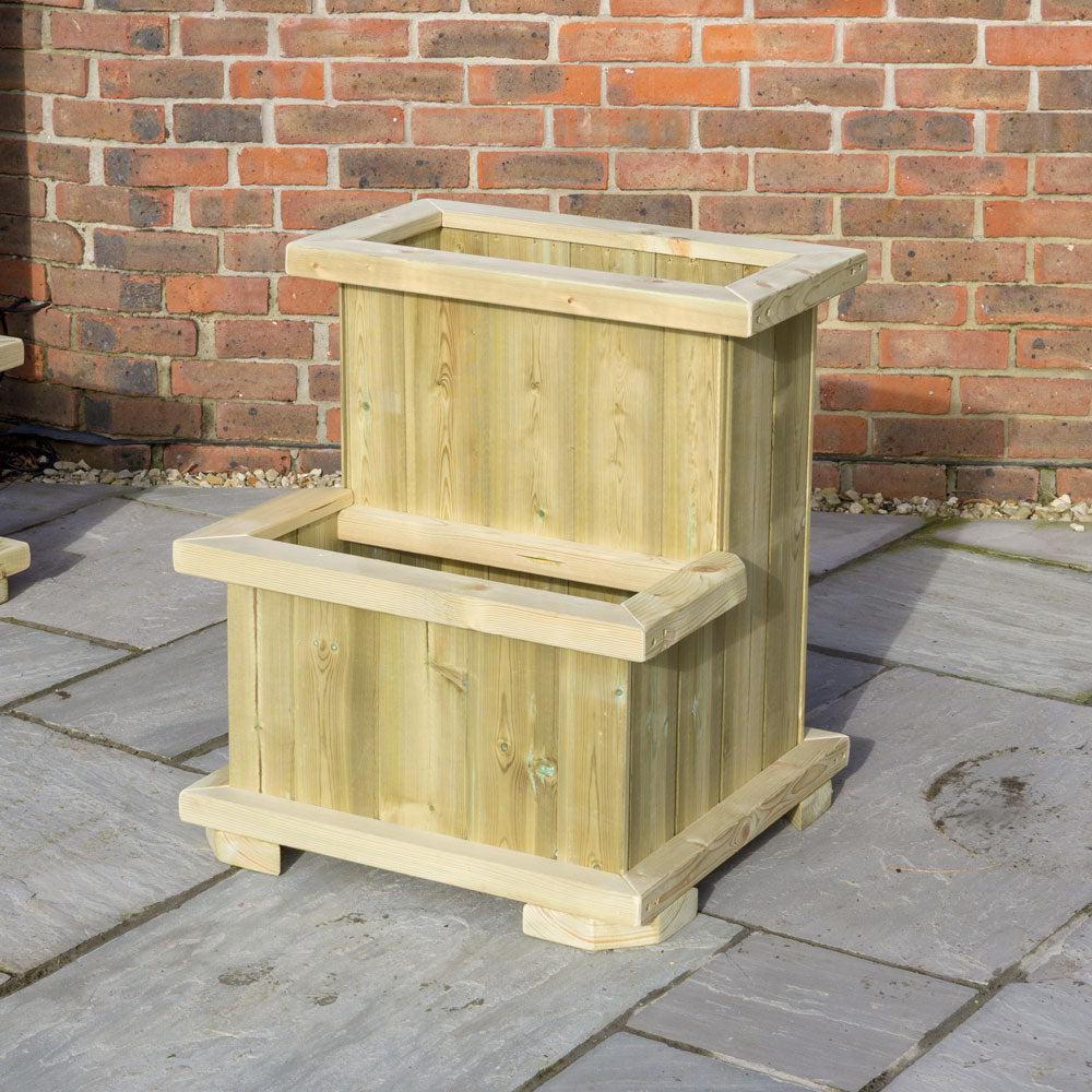 Wooden Two Tier Holwell Garden Planter