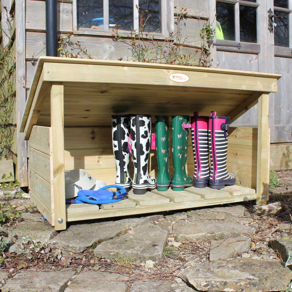 Wooden Welly Boot Shelter - view 2