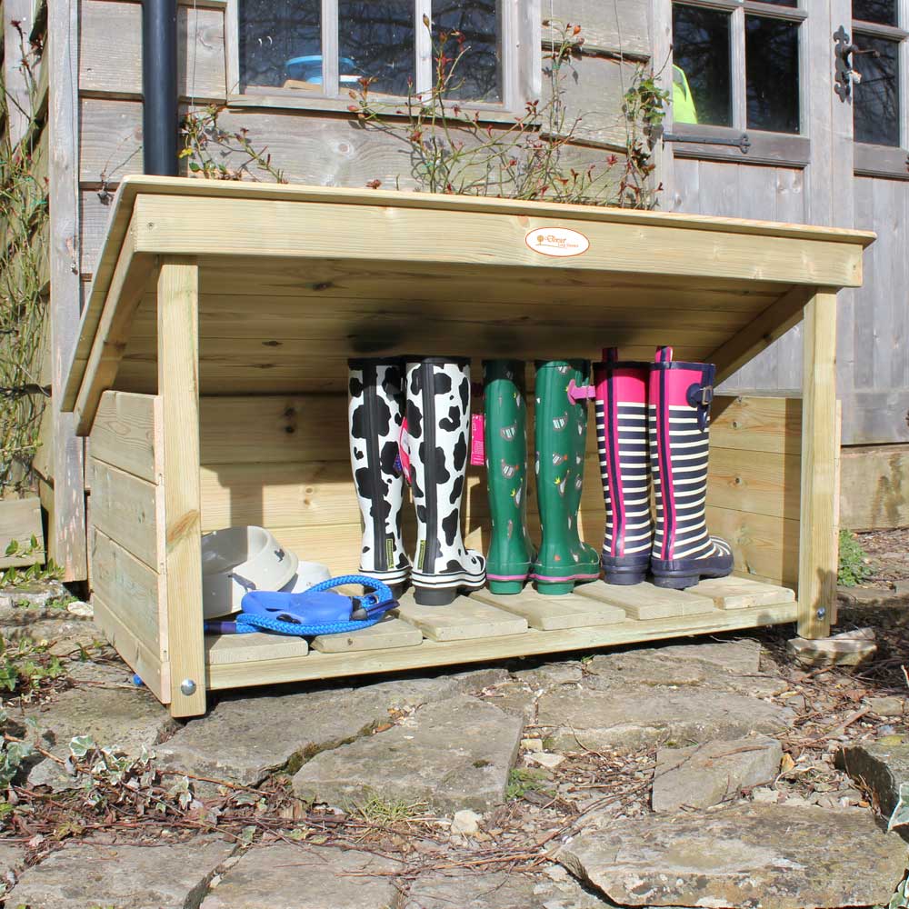 Wooden Welly Boot Shelter - view 2