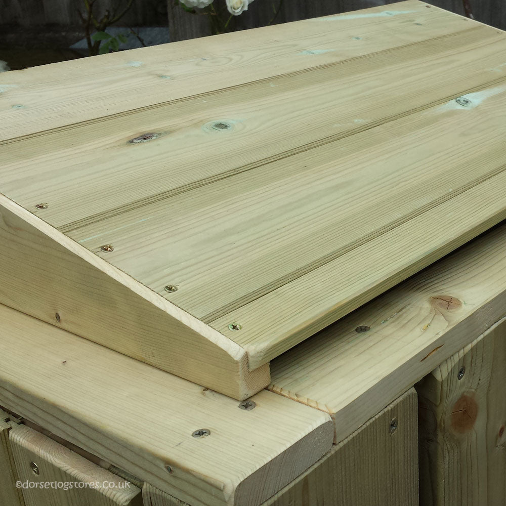 Detail of roof timber Double Wheelie Bin Store