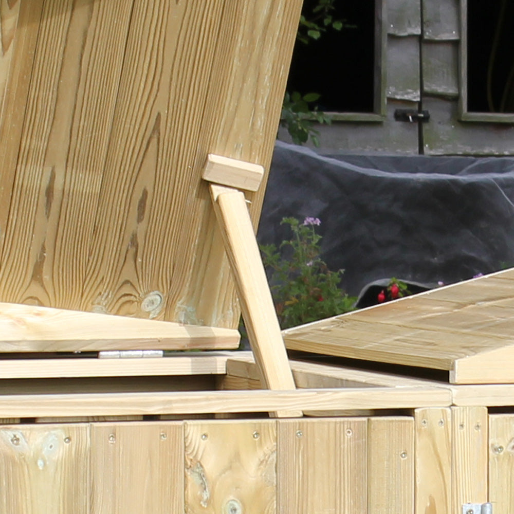 Wheelie Bin Stores & Recycling Box Store - Triple Set