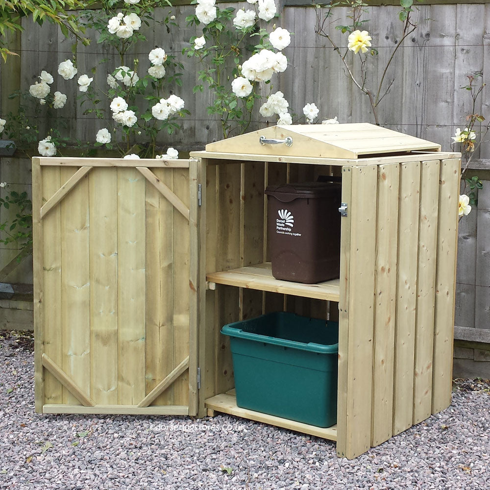 Wooden Recycling Bin Store