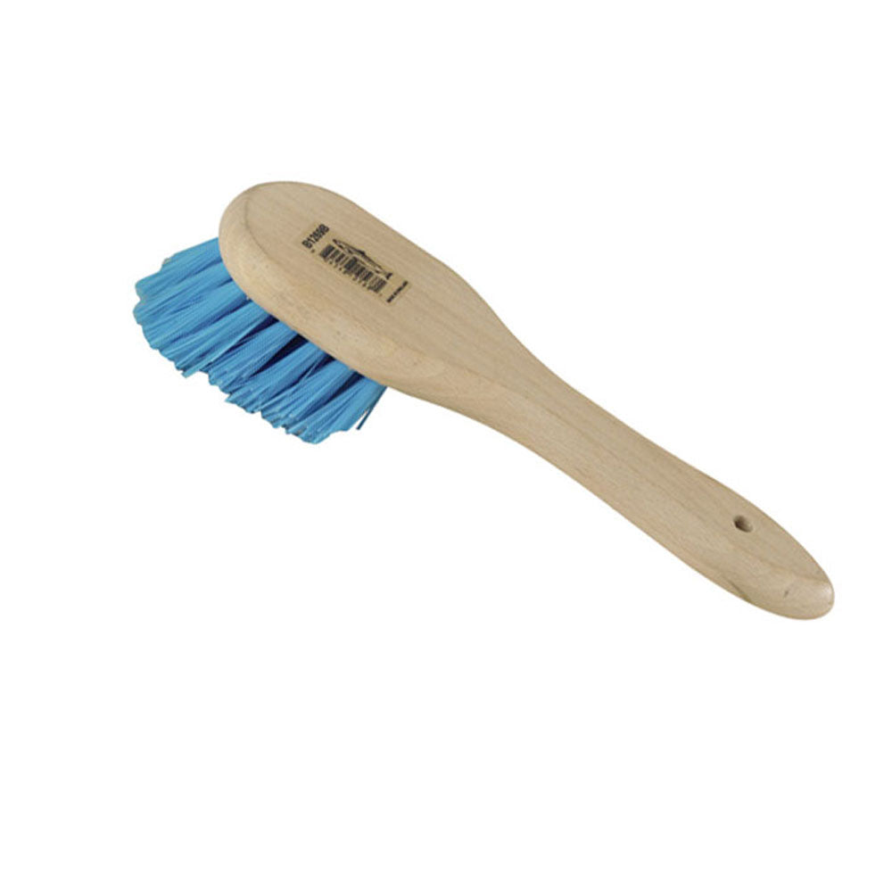 Wooden Handled Bucket Brush - Blue