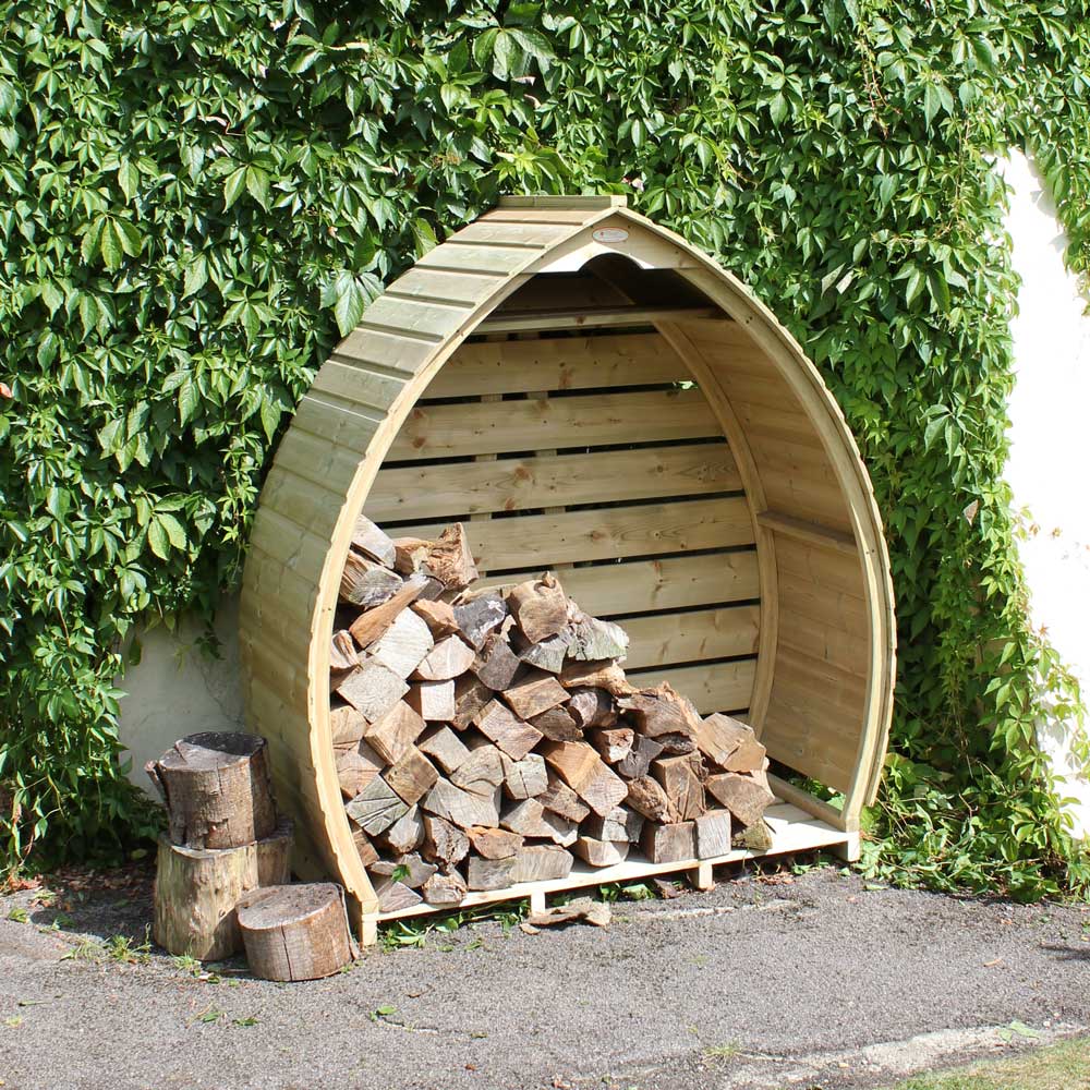 The Large Arch Log Store, front