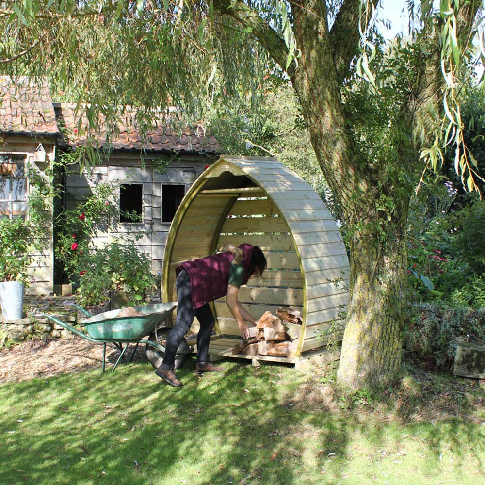 The Large Arch Log Store, collecting logs