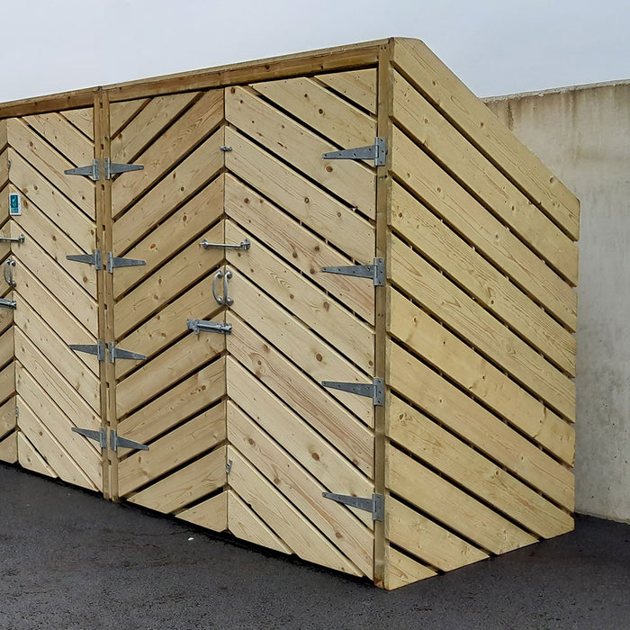 Commercial 1100L Bin Stores with Doors - UK Made Bin Storage
