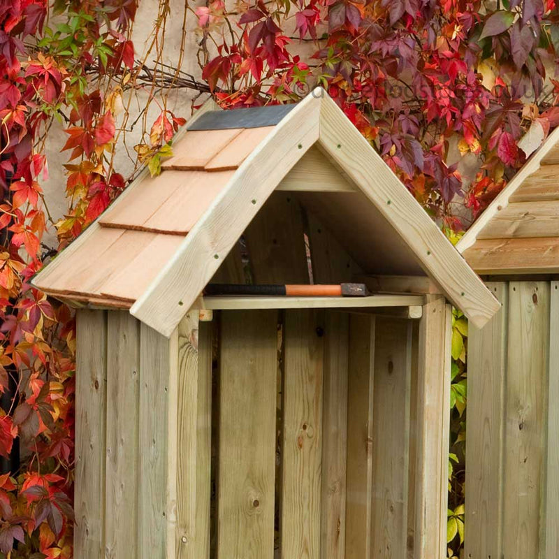 Tall Log Storage - UK Made Log Store - Sentry-box Wood Store
