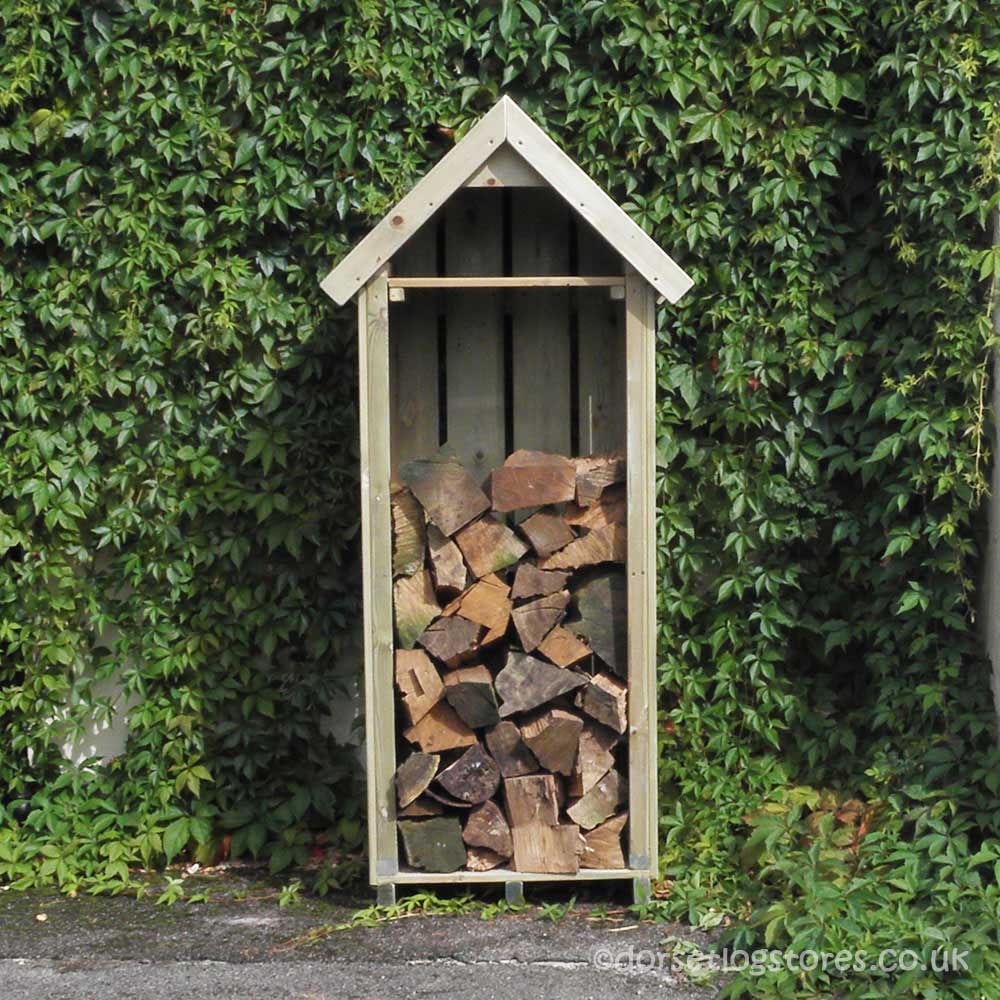 High Hinton 2ft wide Log Store front view