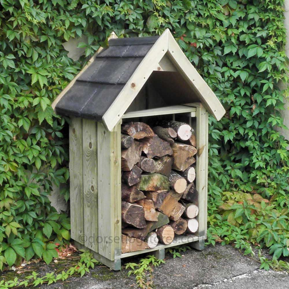 Hinton Log Store with Tiled Roof