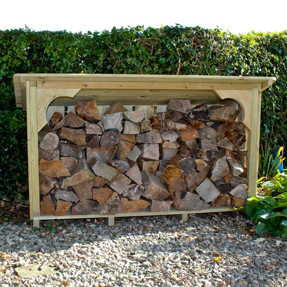 Front view Melbury Log Store, 5ft wide