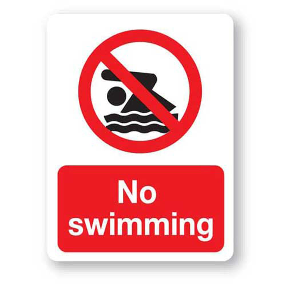 No Swimming Prohibition Sign