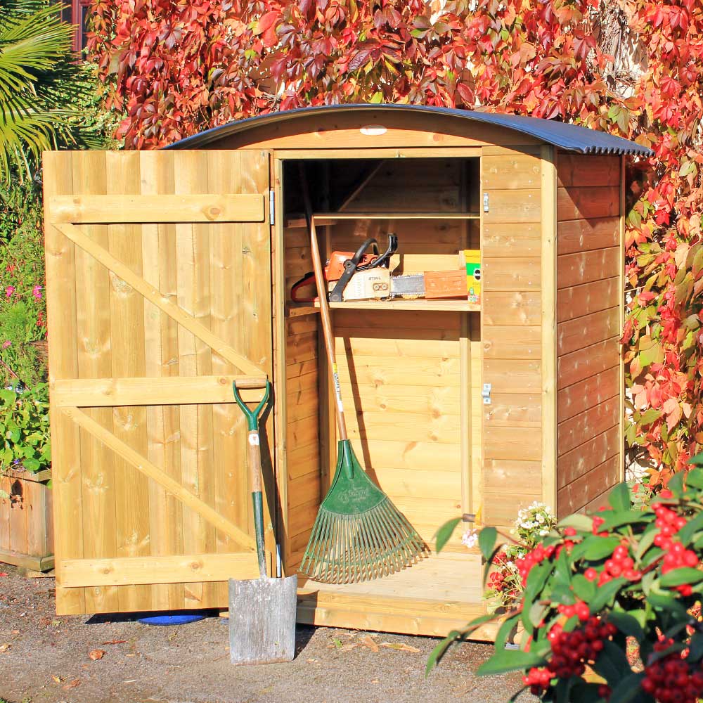 Stronghold 4ft Garden Store, open